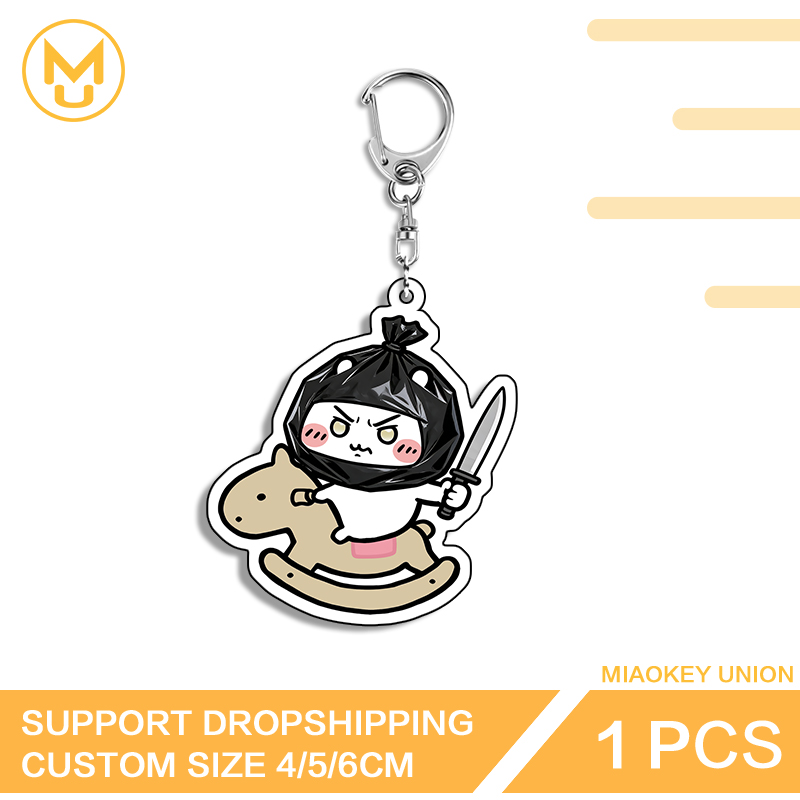 Resin Art A Keychain - Pingente Engraçado de Hamster Branco, Ornamento