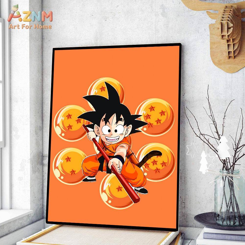 Resin Art Goku - Pôster de Diamante AZNM Dragon Ball