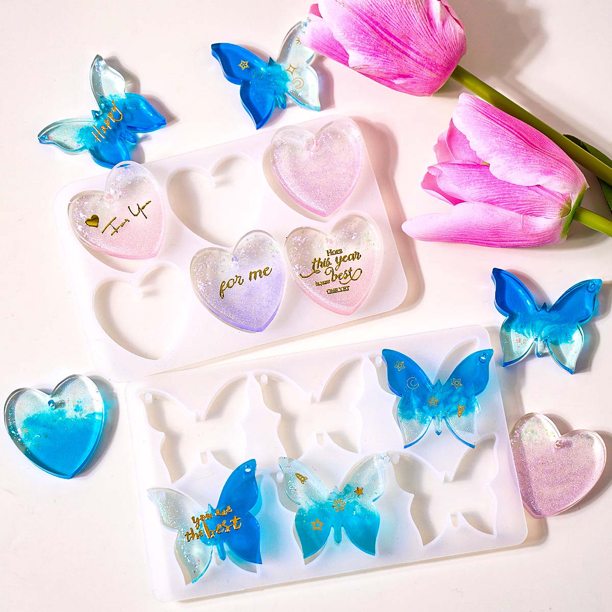 Resin Art Mold - Molde de Silicone para Brincos com
