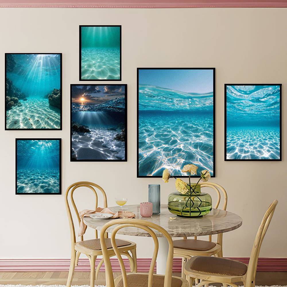 Resin Art Underwater - Pôster de Cenário Subaquático Oceânico, Arte