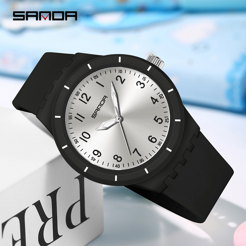 Resin Art Underwater - Relógio de quartzo SANDA 9075 para