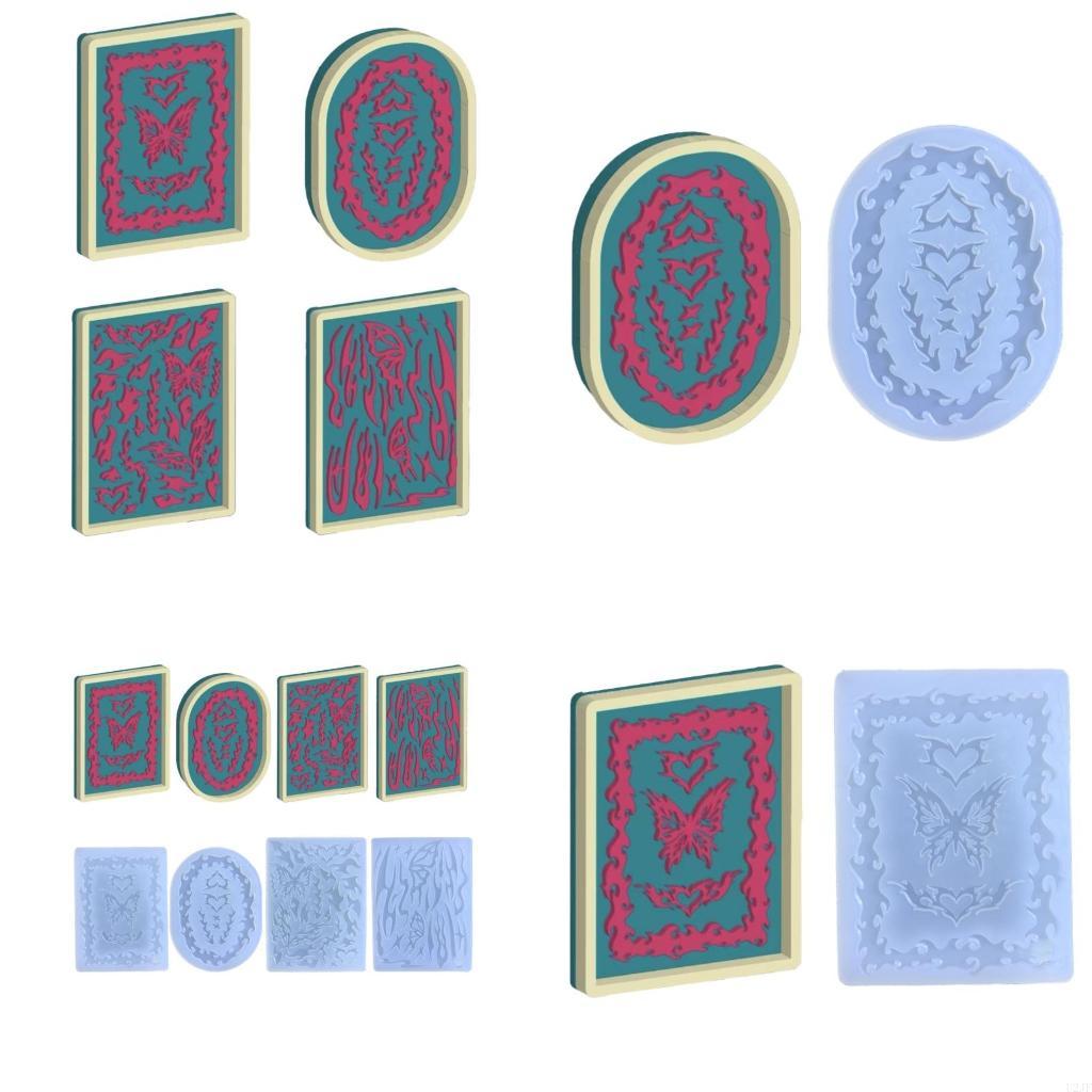 Resin Art A Keychain - Molde silicone areia movediça borboleta, resina