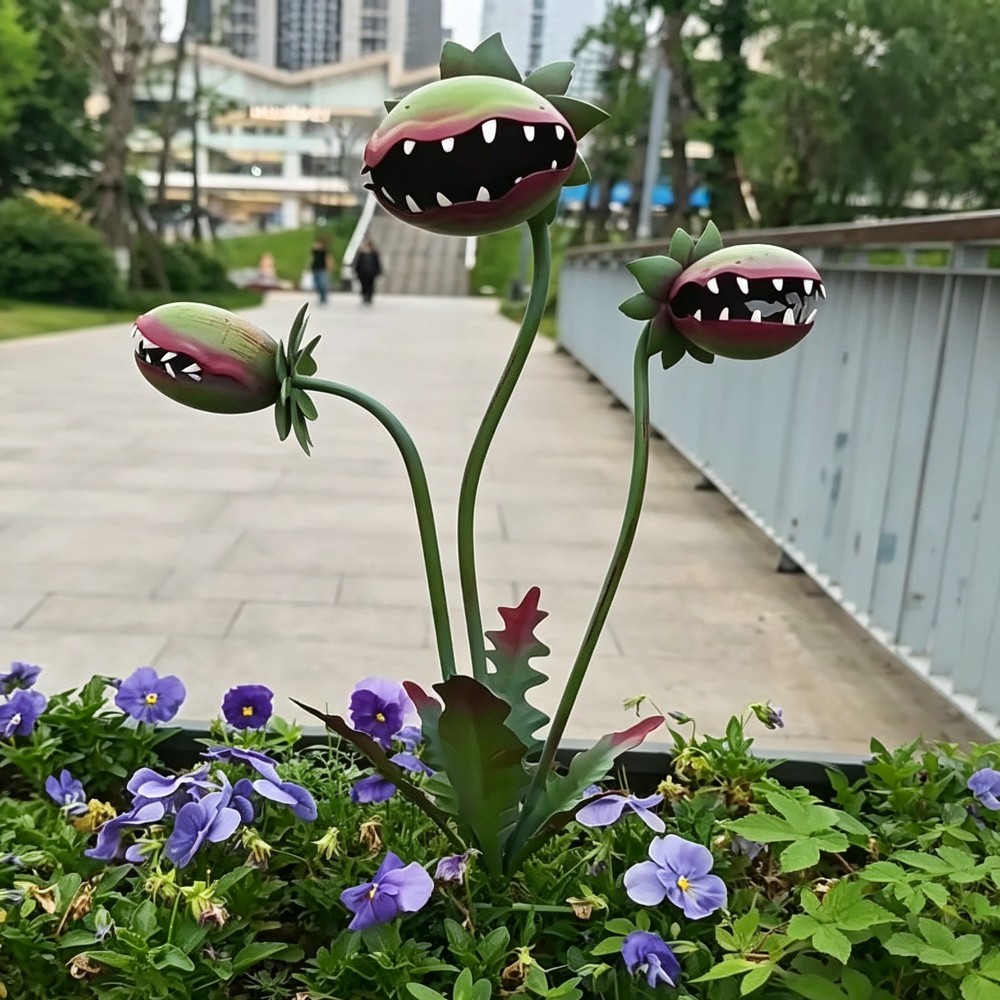 Resin Art Sculptures - Estaca de Jardim Flor Carnívora de