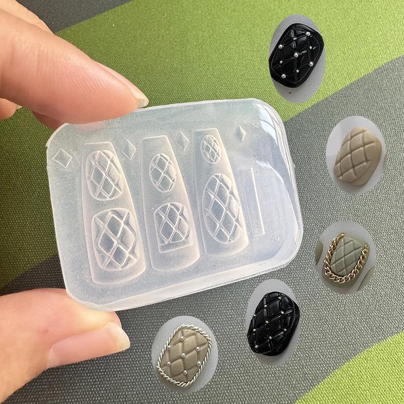 Resin Art Template - Molde de Unhas de Silicone Reutilizável