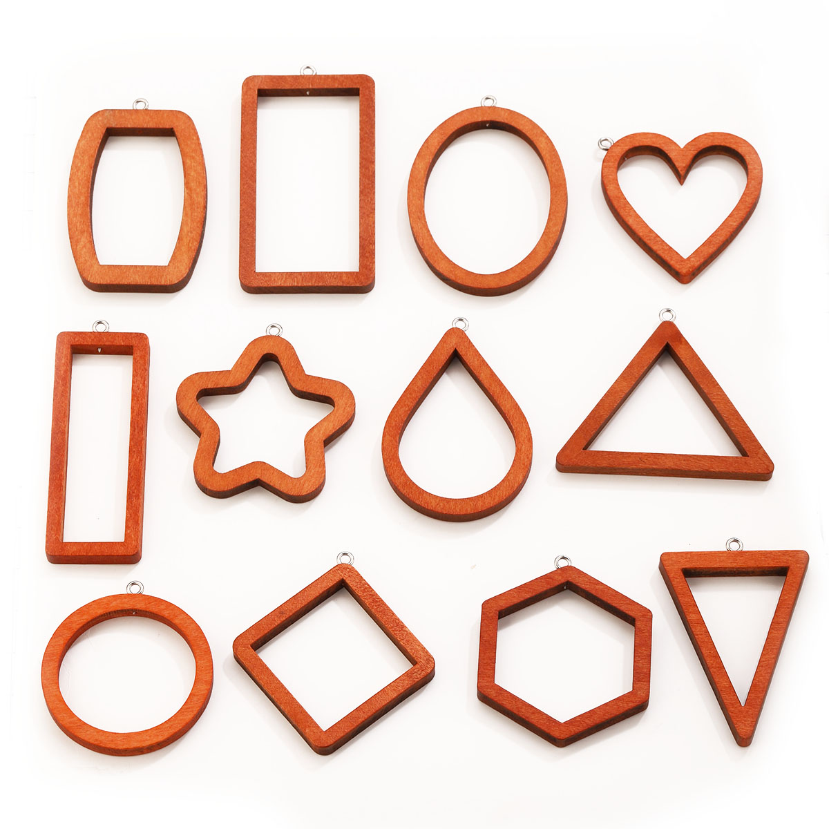 Resin Art Jewelry Kit - 10 Peças de Pingentes Geométricos de