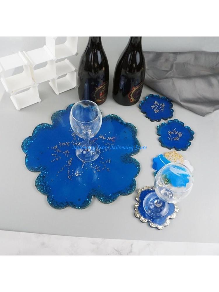 573b 5x flor resina moldes flo - Resin Art Geode avaliação e preço