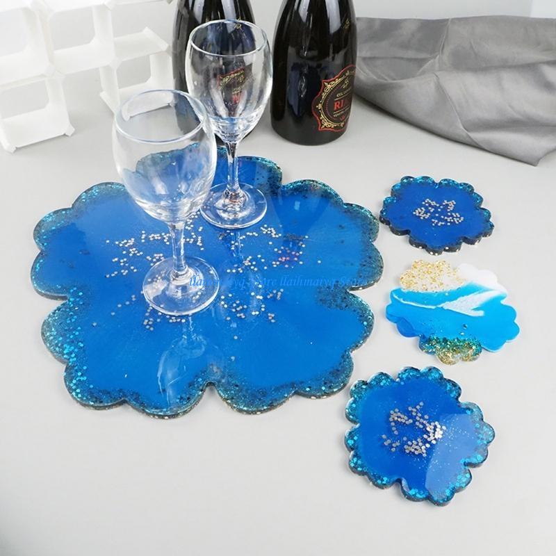 573b 5x flor resina moldes flo - Resin Art Geode avaliação e preço