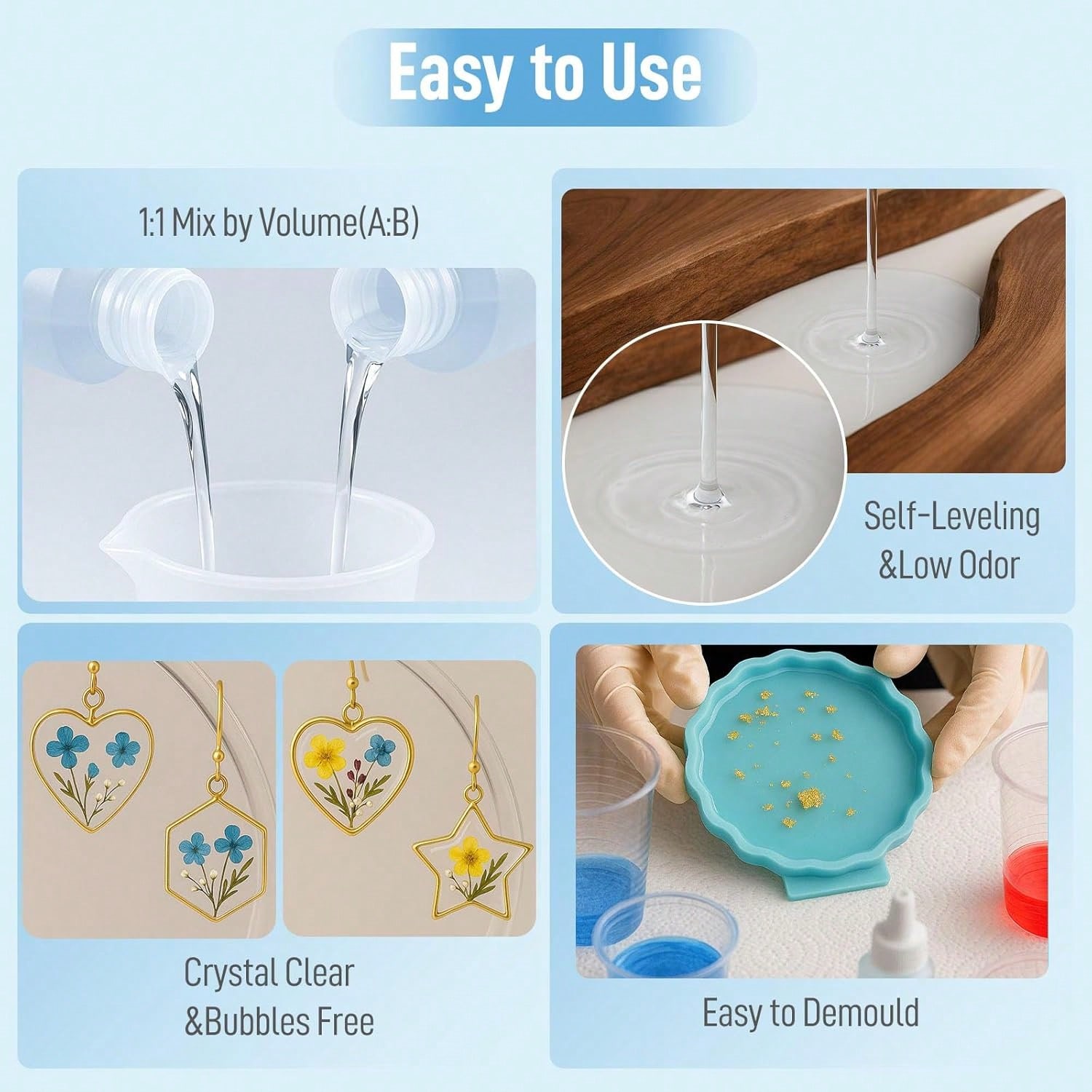 Resina Epóxi Cristalina 1:1, K - Resin Art Mold avaliação e preço