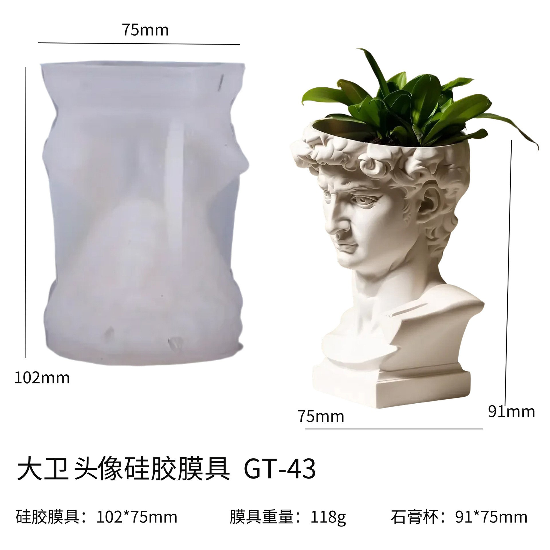 Molde de plantador de silicone - Resin Art Sculptures avaliação e preço