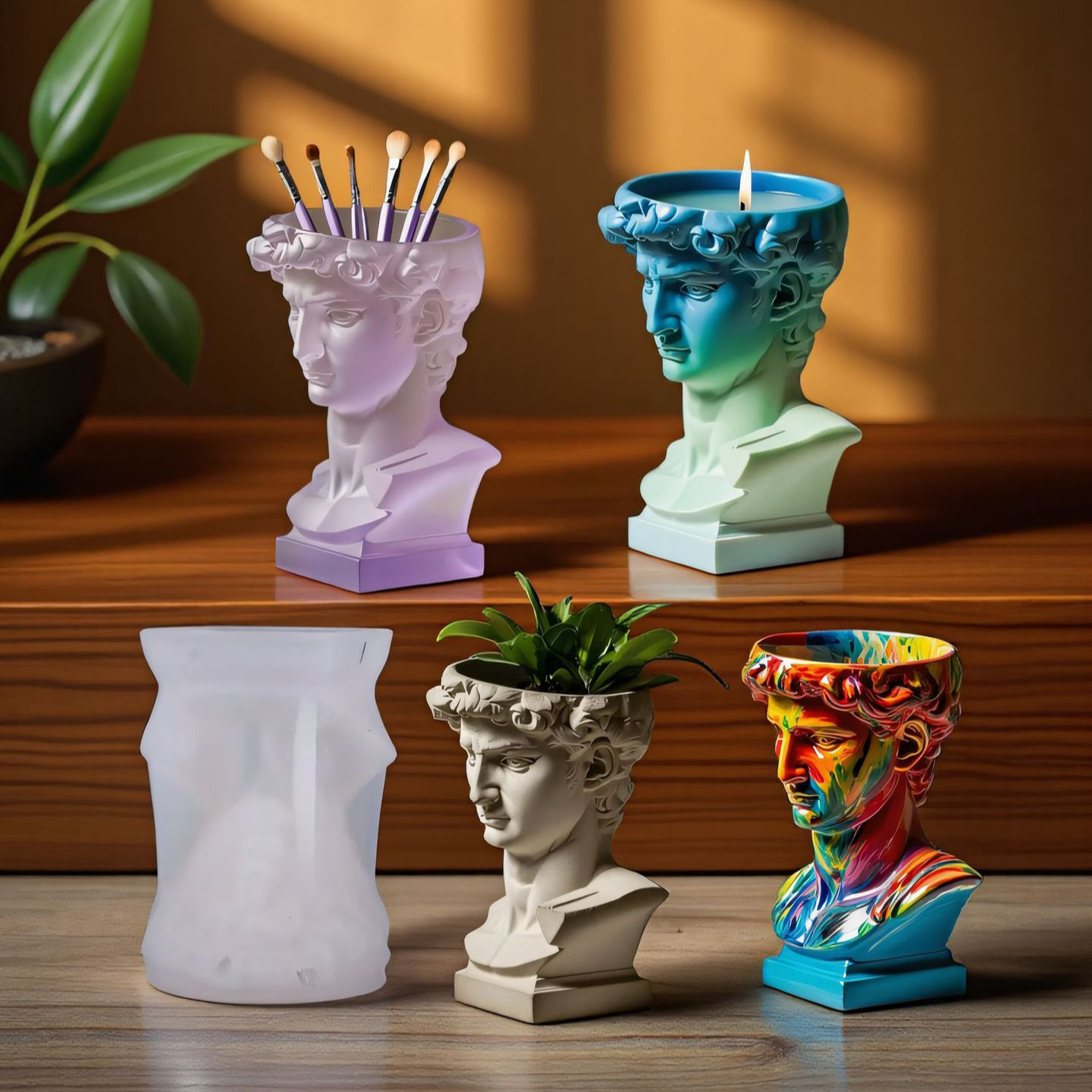 Molde de plantador de silicone - Resin Art Sculptures avaliação e preço
