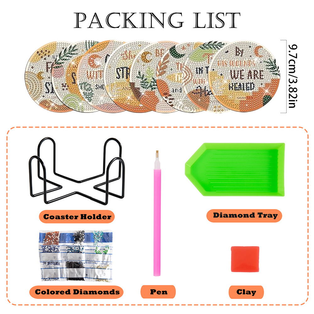 Conjunto de 8 Porta-Copos de P - Resin Art And Design avaliação e preço