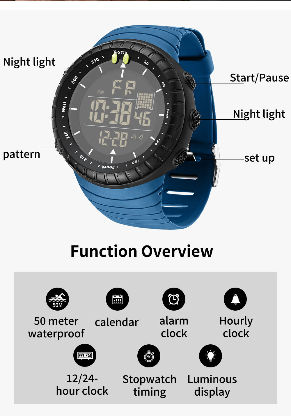 Relógio Eletrônico Masculino S - Resin Art Underwater avaliação e preço