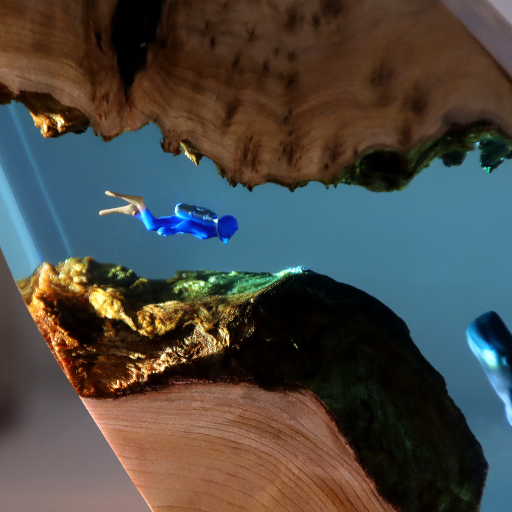 Nova Decoração de Mesa para Ca - Resin Art Underwater avaliação e preço