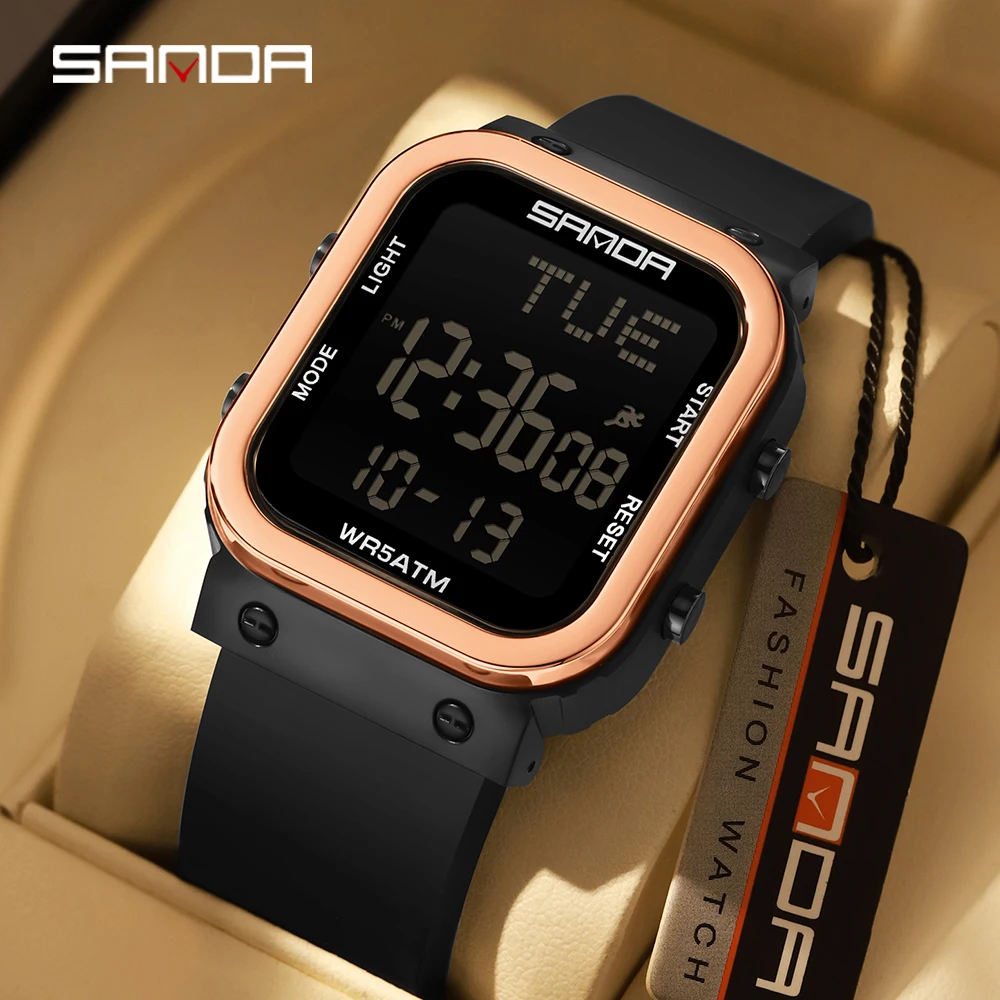 Relógio Digital SANDA Masculin - Resin Art Underwater avaliação e preço