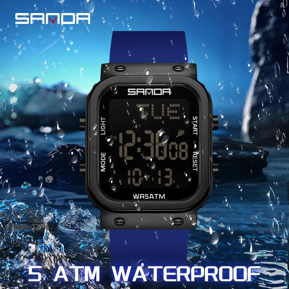 Relógio Digital SANDA Masculin - Resin Art Underwater avaliação e preço