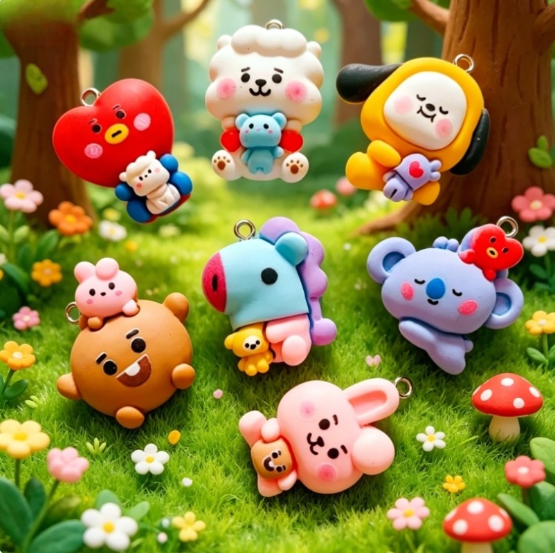 7 peças de pingentes de resina - Resin Art Products avaliação e preço