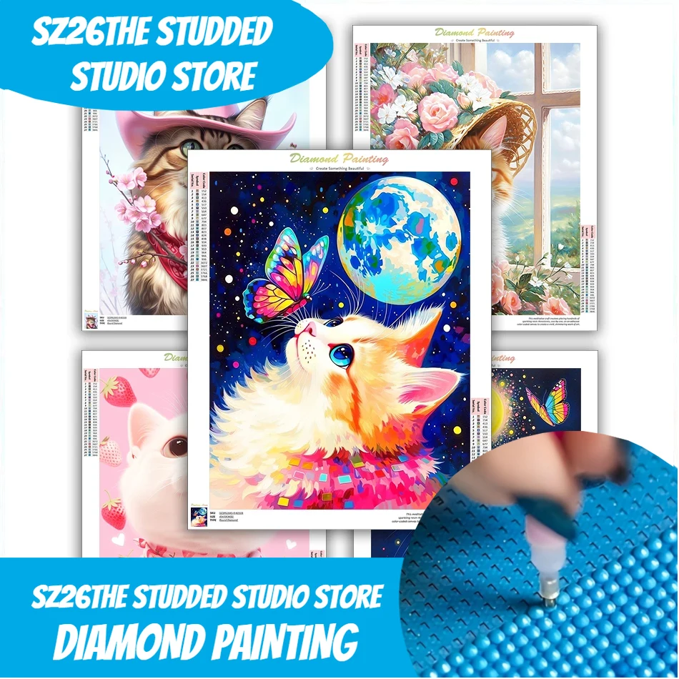 Pintura Diamante 5D Gatos, Art - Resin Art Craft avaliação e preço