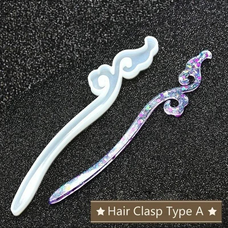Novo transparente hairpin sili - Resin Art Calligraphy avaliação e preço