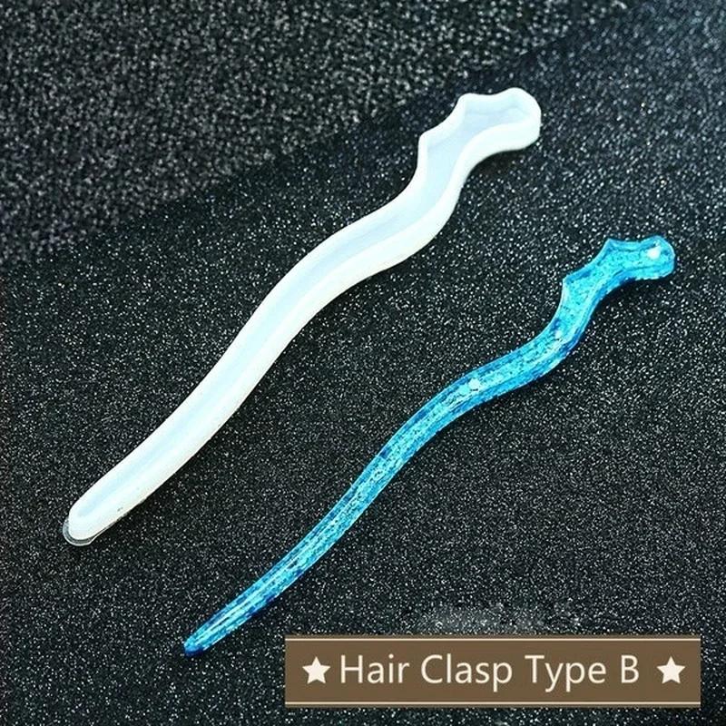 Novo transparente hairpin sili - Resin Art Calligraphy avaliação e preço