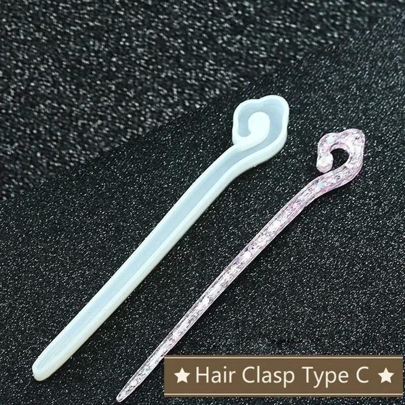 Novo transparente hairpin sili - Resin Art Calligraphy avaliação e preço