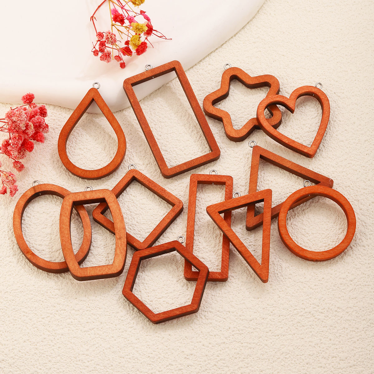 10 Peças de Pingentes Geométri - Resin Art Jewelry Kit avaliação e preço