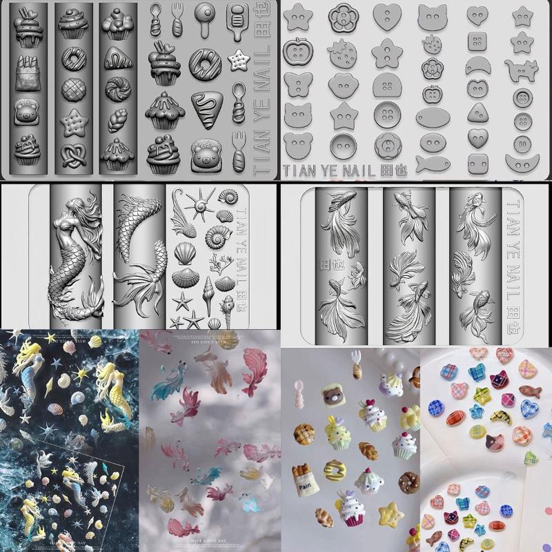 Molde de Silicone 3D Macio par - Resin Art Template avaliação e preço
