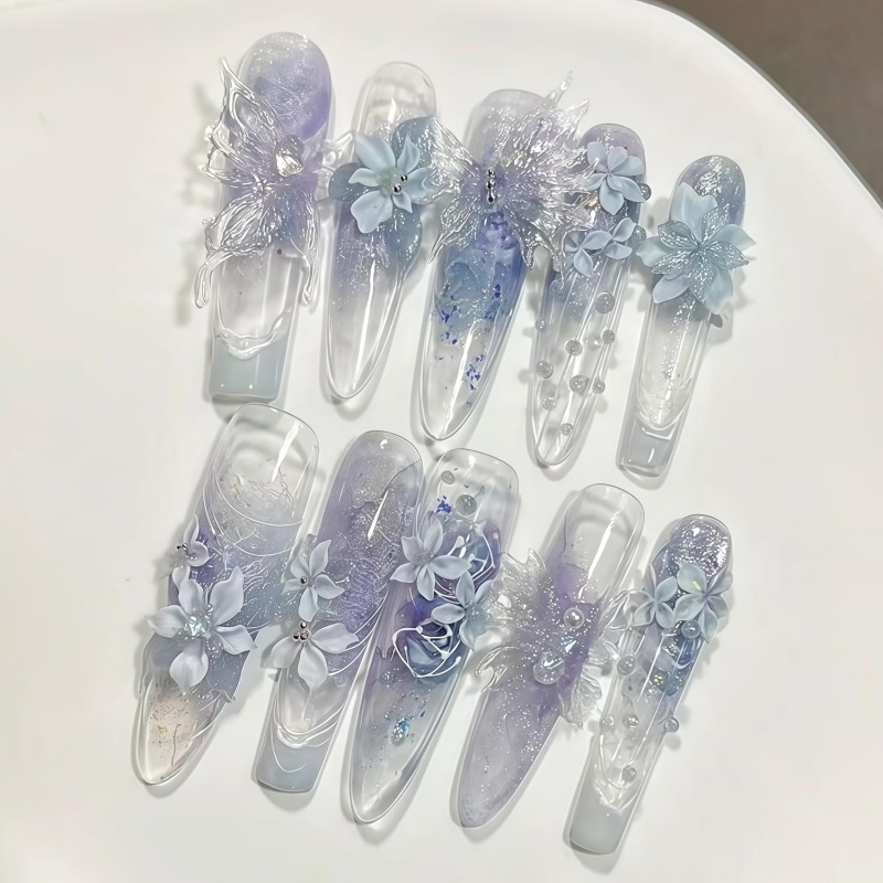 3d borboleta flor gel arte do  - Resin Art Template avaliação e preço