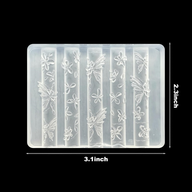 3d borboleta flor gel arte do  - Resin Art Template avaliação e preço