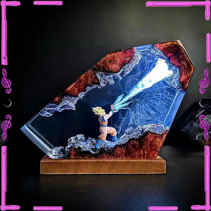 Luminária LED de Resina Epóxi  - Resin Art Goku avaliação e preço